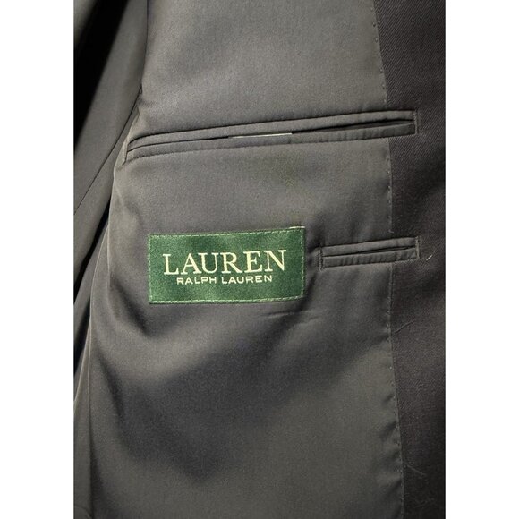 Lauren Ralph Lauren 42R Navy Wool Blazer Gold Button Sport Coat Classic Fit - Picture 7 of 15